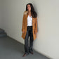 Vintage Fur Trim Leather Trench