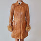 Burberry Leather and Fox Fur Trench