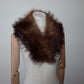Vintage Brown Fur Collar