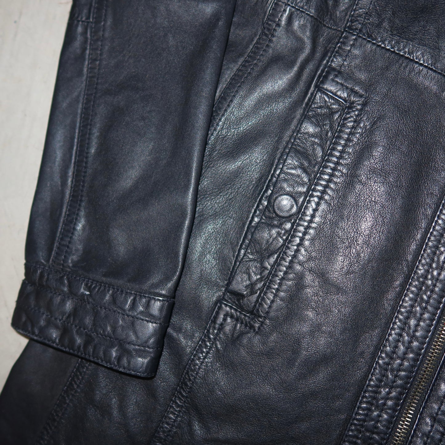 Emporio Armani Longline Leather Jacket