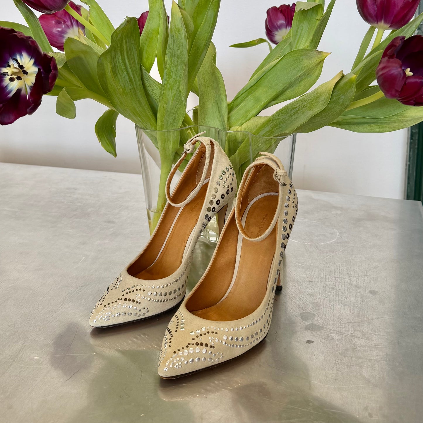 Isabel Marant Suede Studded Heels (36)