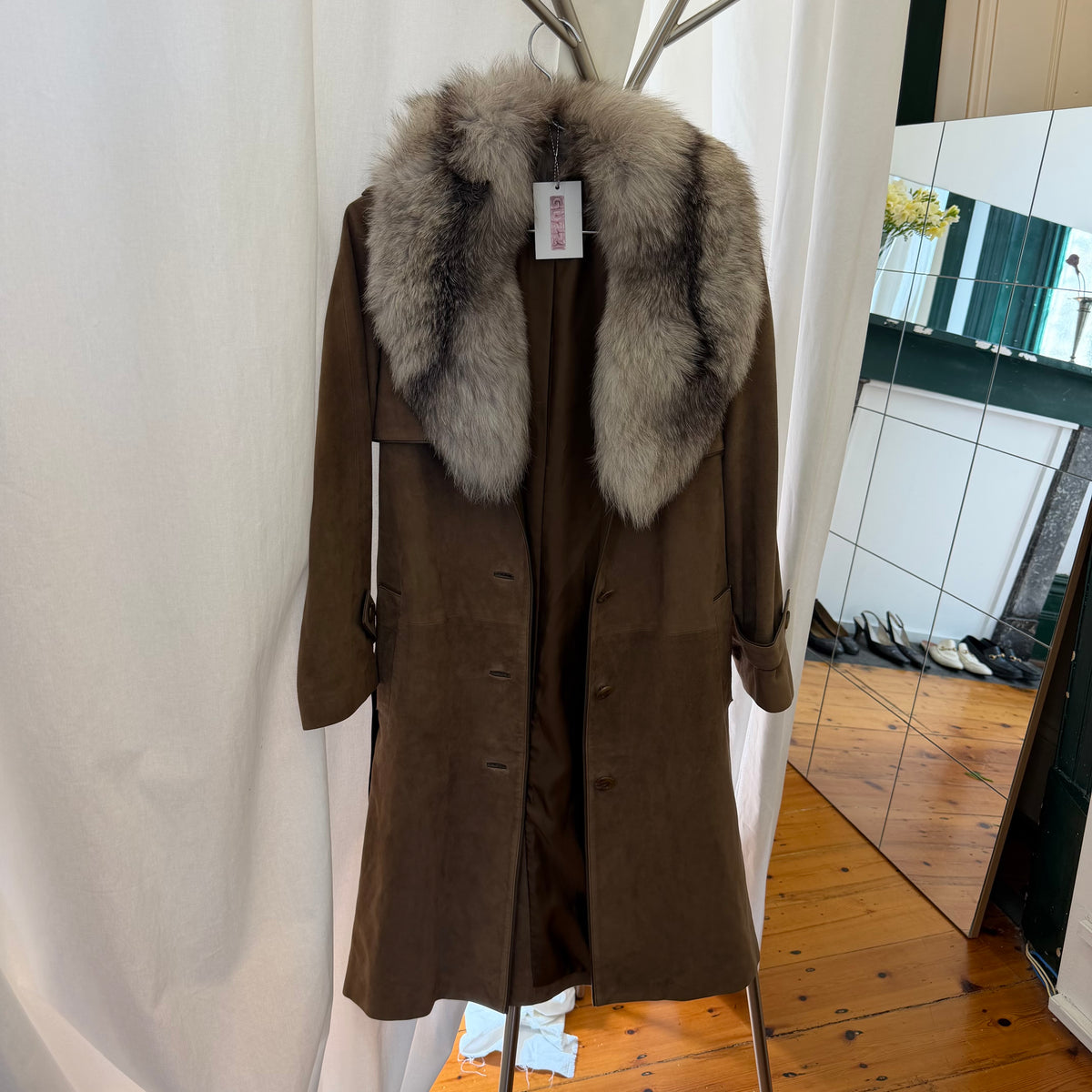 Vintage Suede Trench