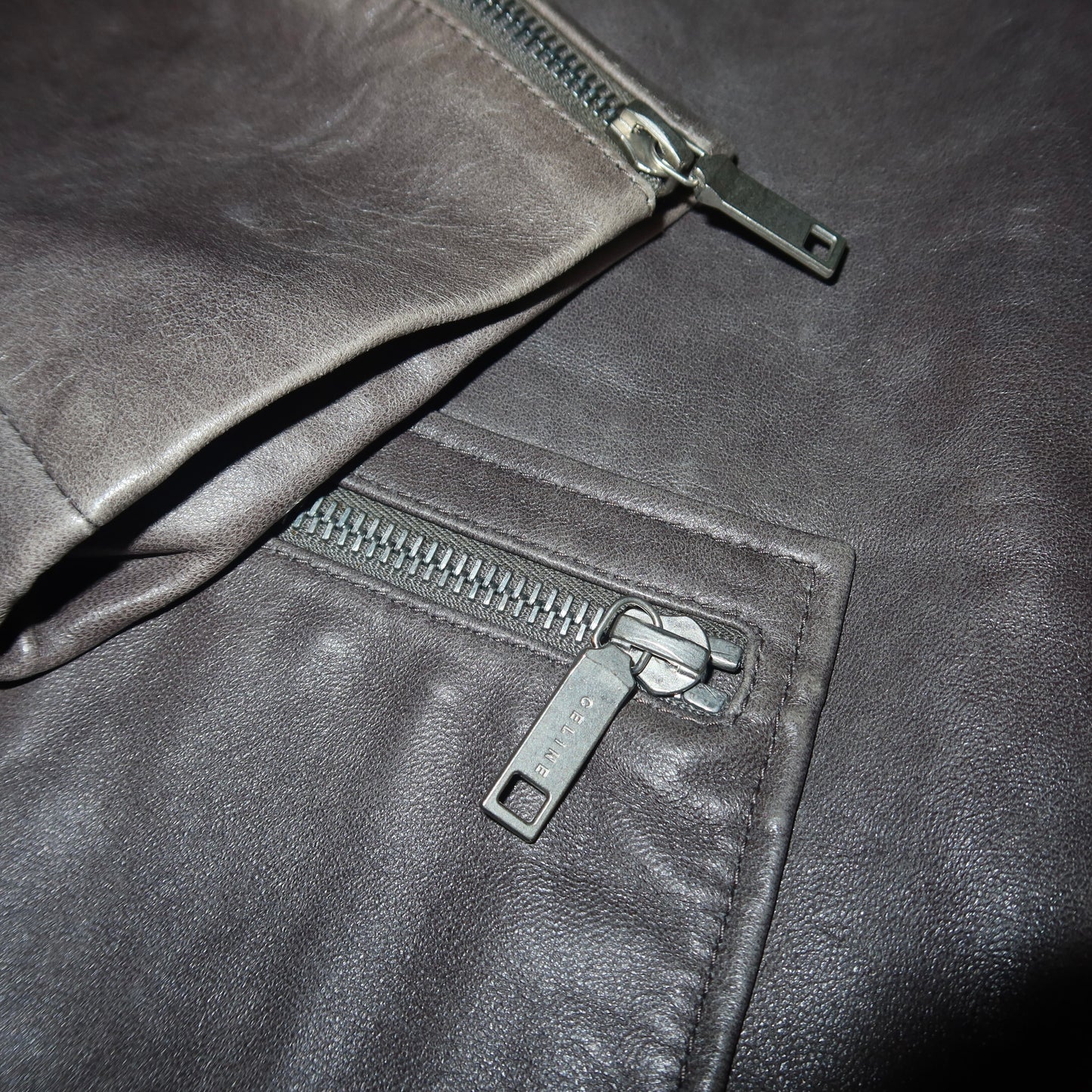 Celine Grey Leather Jacket