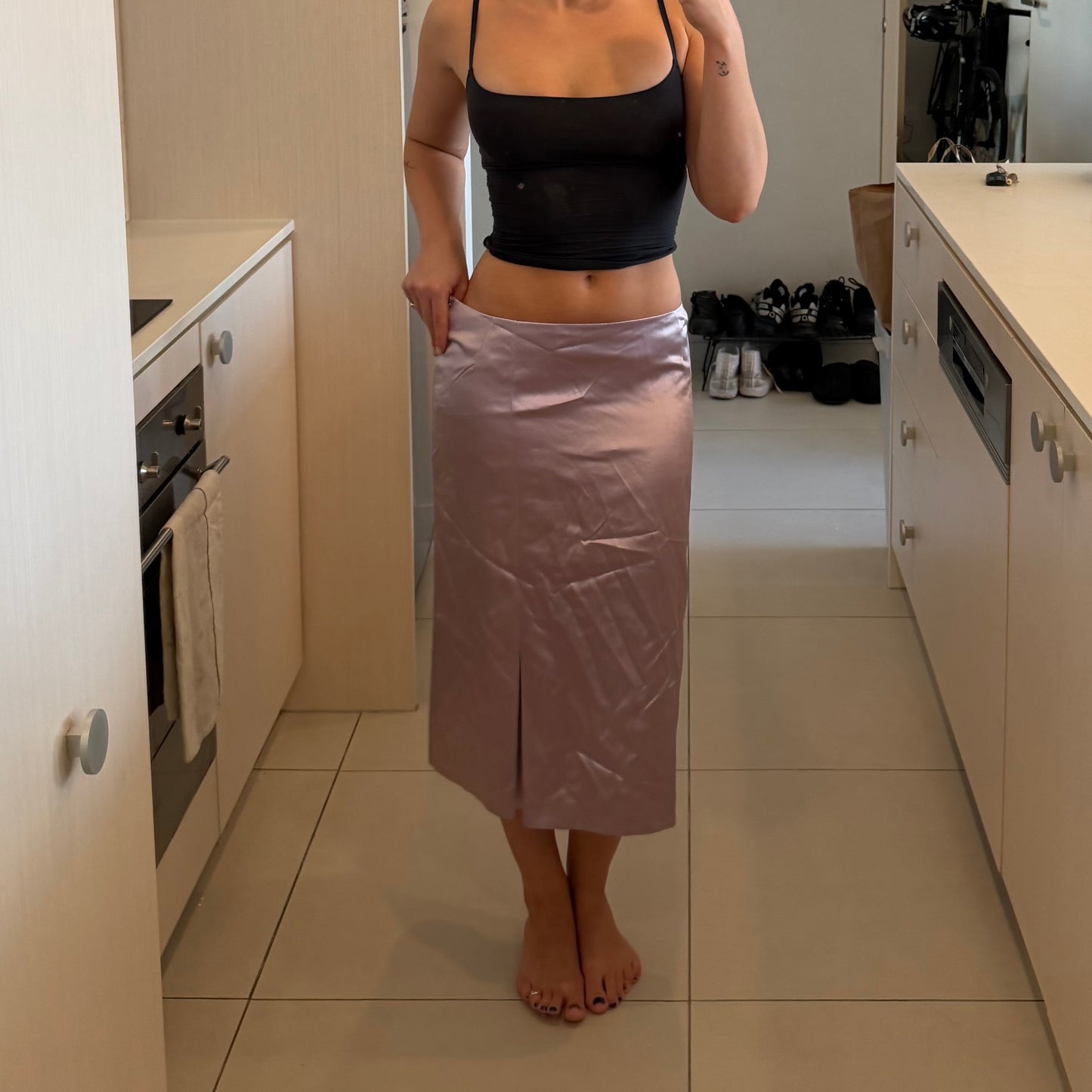 Anna Molinari Satin Skirt