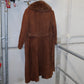 Vintage Suede Fur Trim Trench