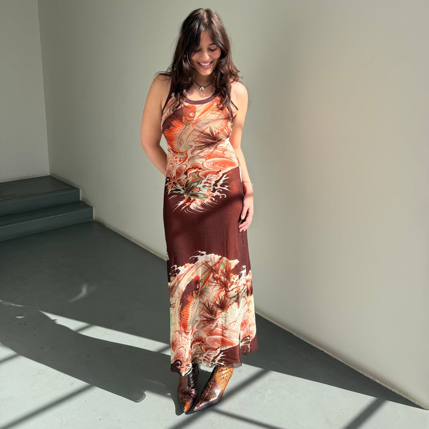 Jean Paul Gaultier Soleil Koi Fish Mesh Dress