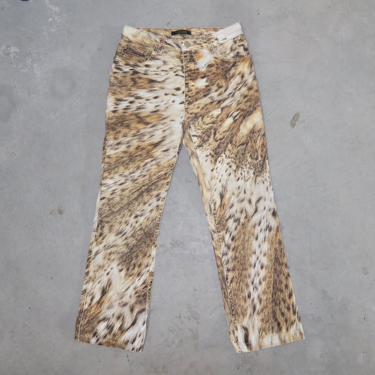 Roberto Cavalli Leopard Print Jeans