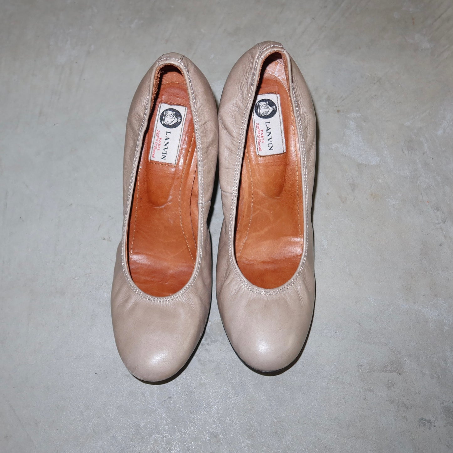 Lanvin Beige Leather Wedges (40)