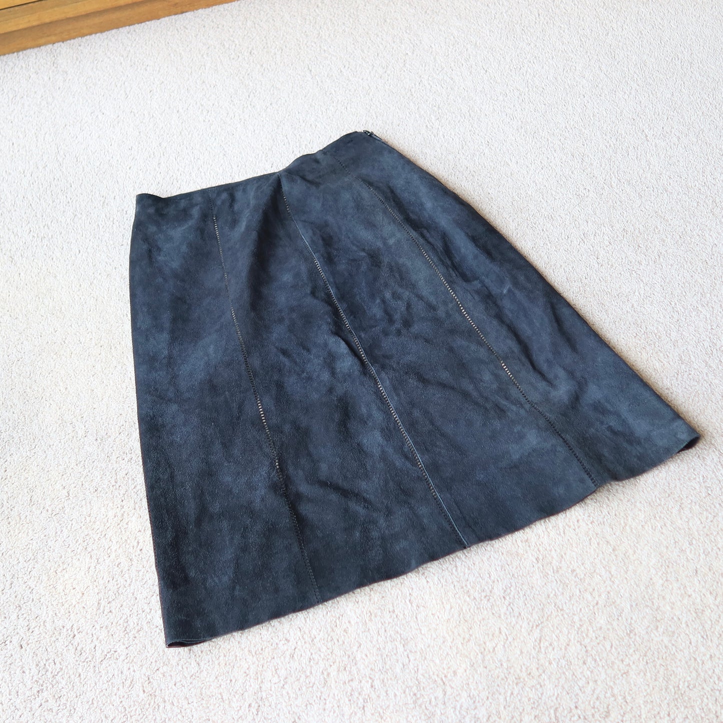 Gucci Navy Suede Skirt