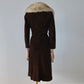 Vintage Suede and Fox Fur Trench