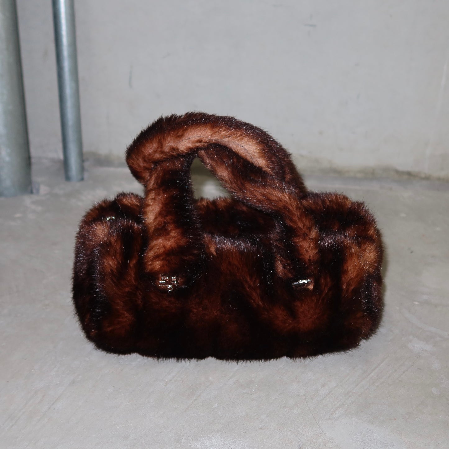 Sonia Rykiel Faux Fur Bowling Bag