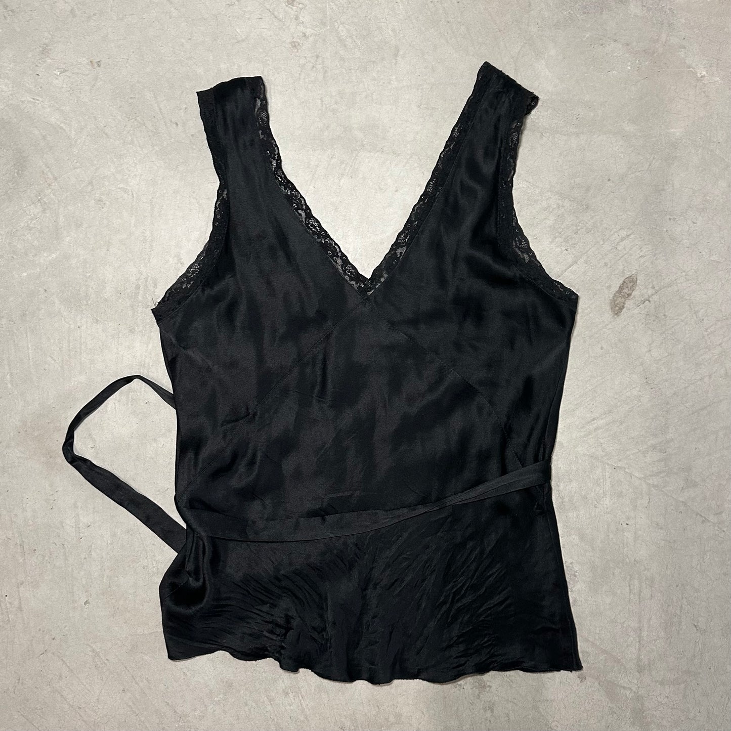 Blumarine Black Silk Lace Camisole