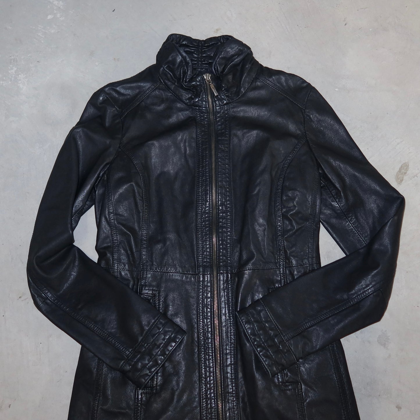 Emporio Armani Longline Leather Jacket
