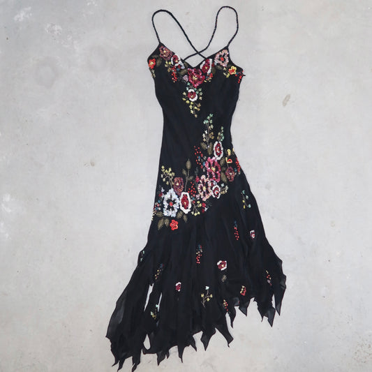 Sue Wong Embellished Floral Dress