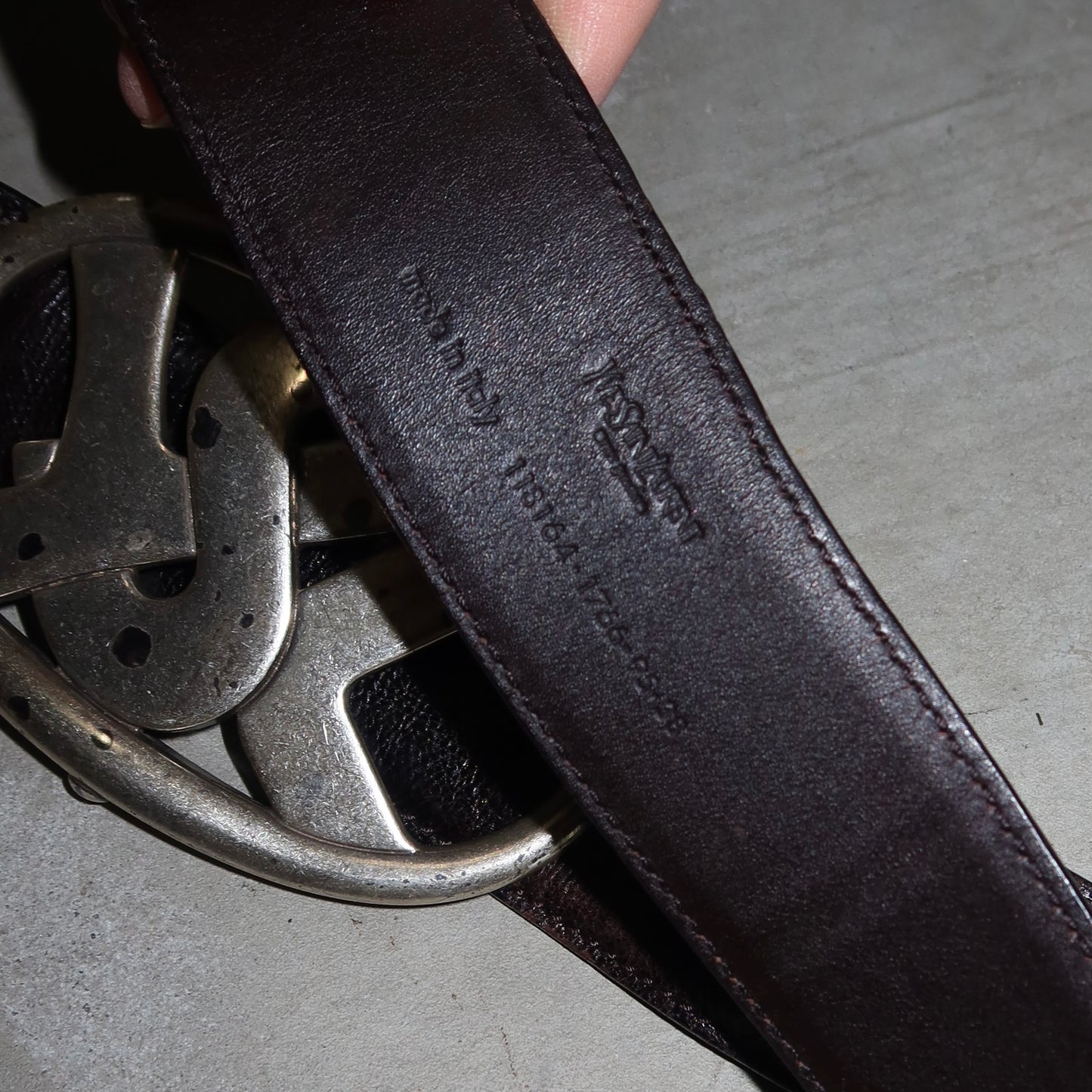 YSL AW2003 Brown Leather Belt (Unisex)