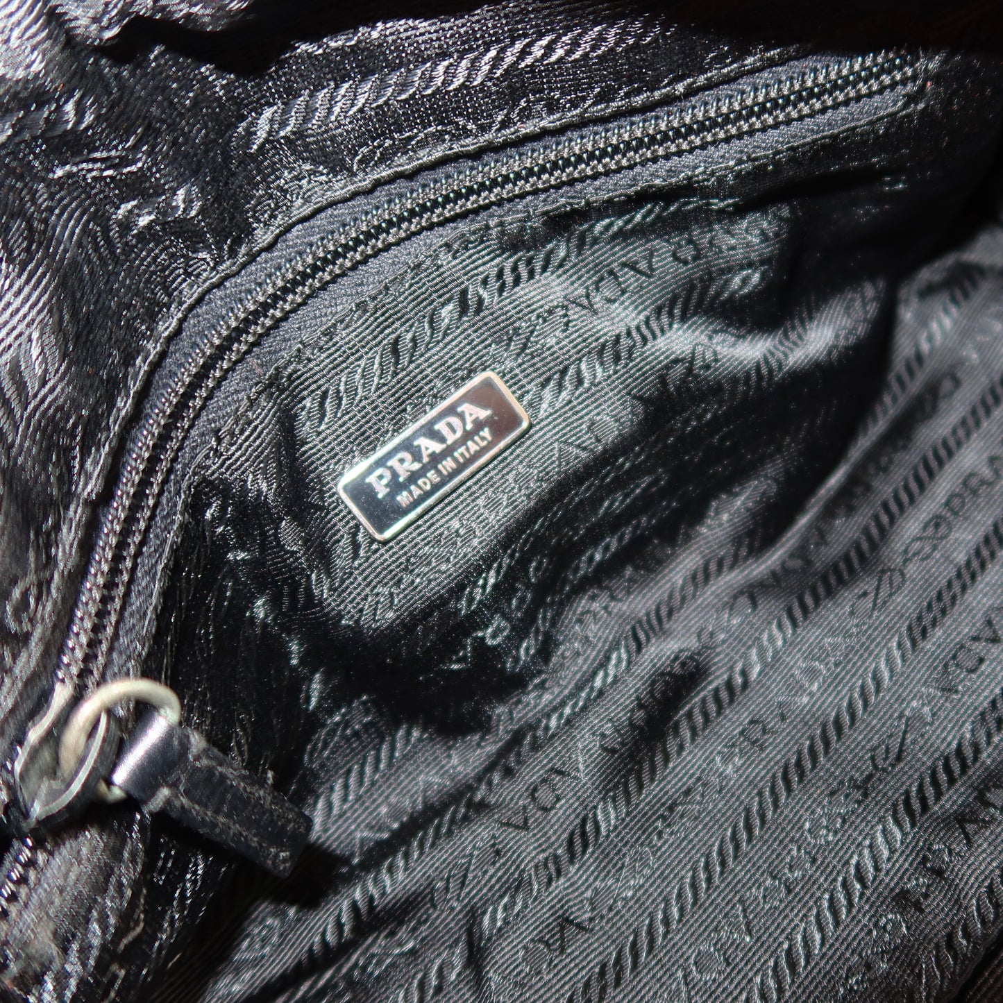 Prada Red and White Bowling Bag