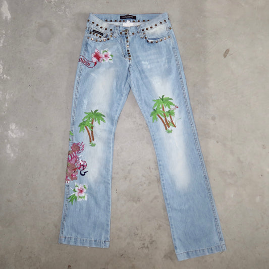 Dolce & Gabbana SS2005 Honolulu Embroidered Jeans