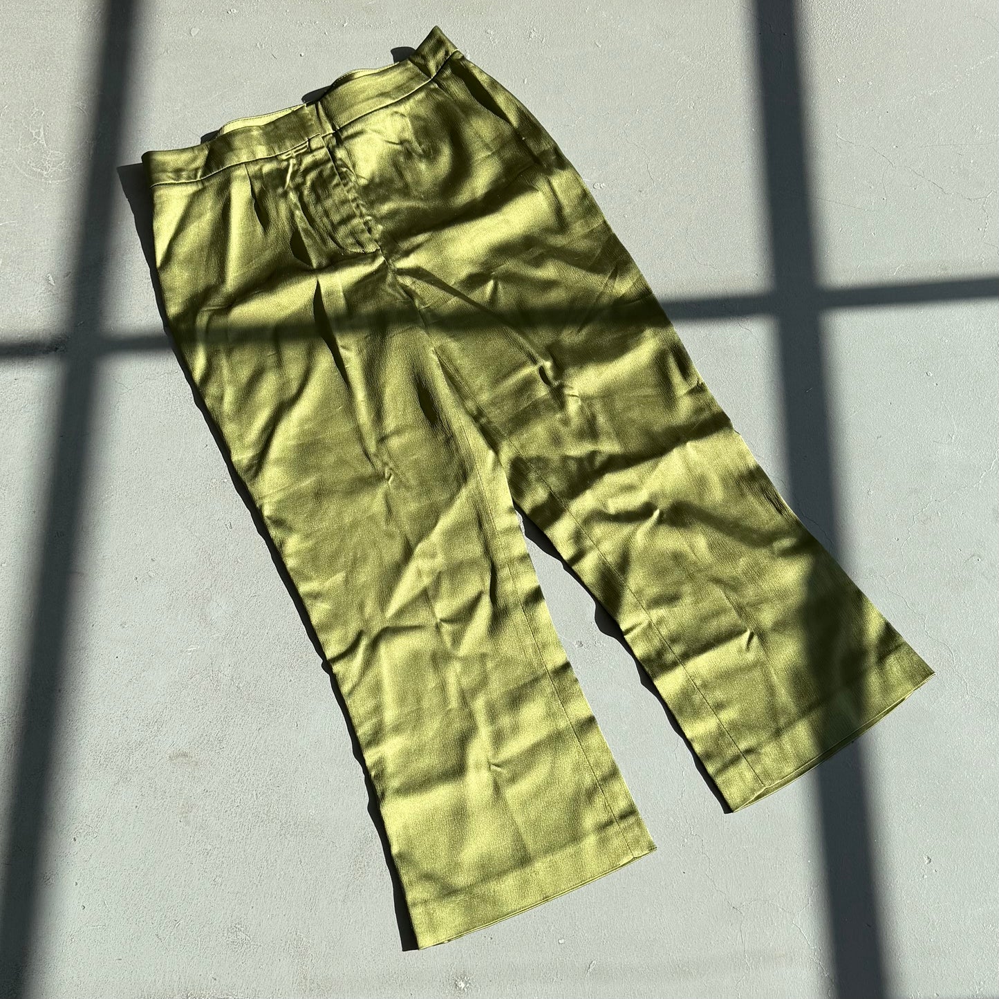 D&G Green Satin Capris