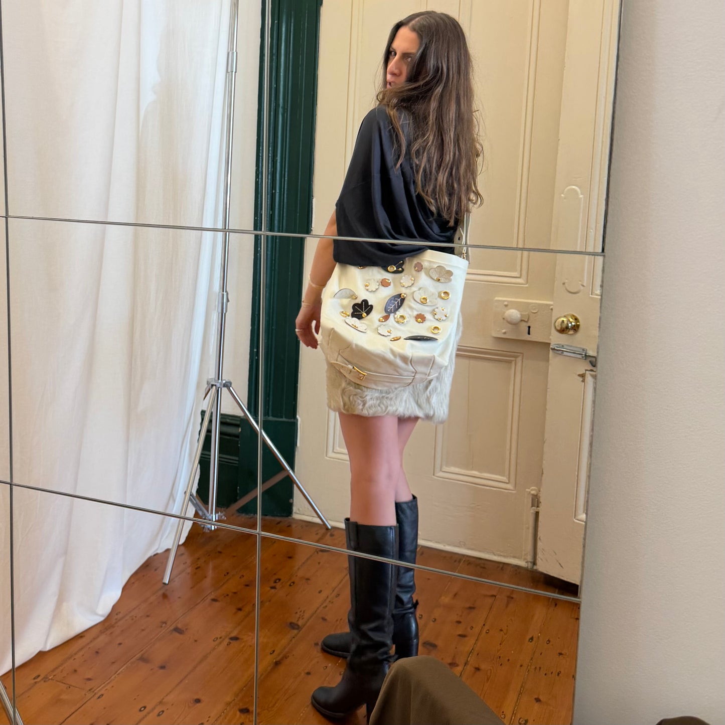 Marni 3D Flower Leather Messenger