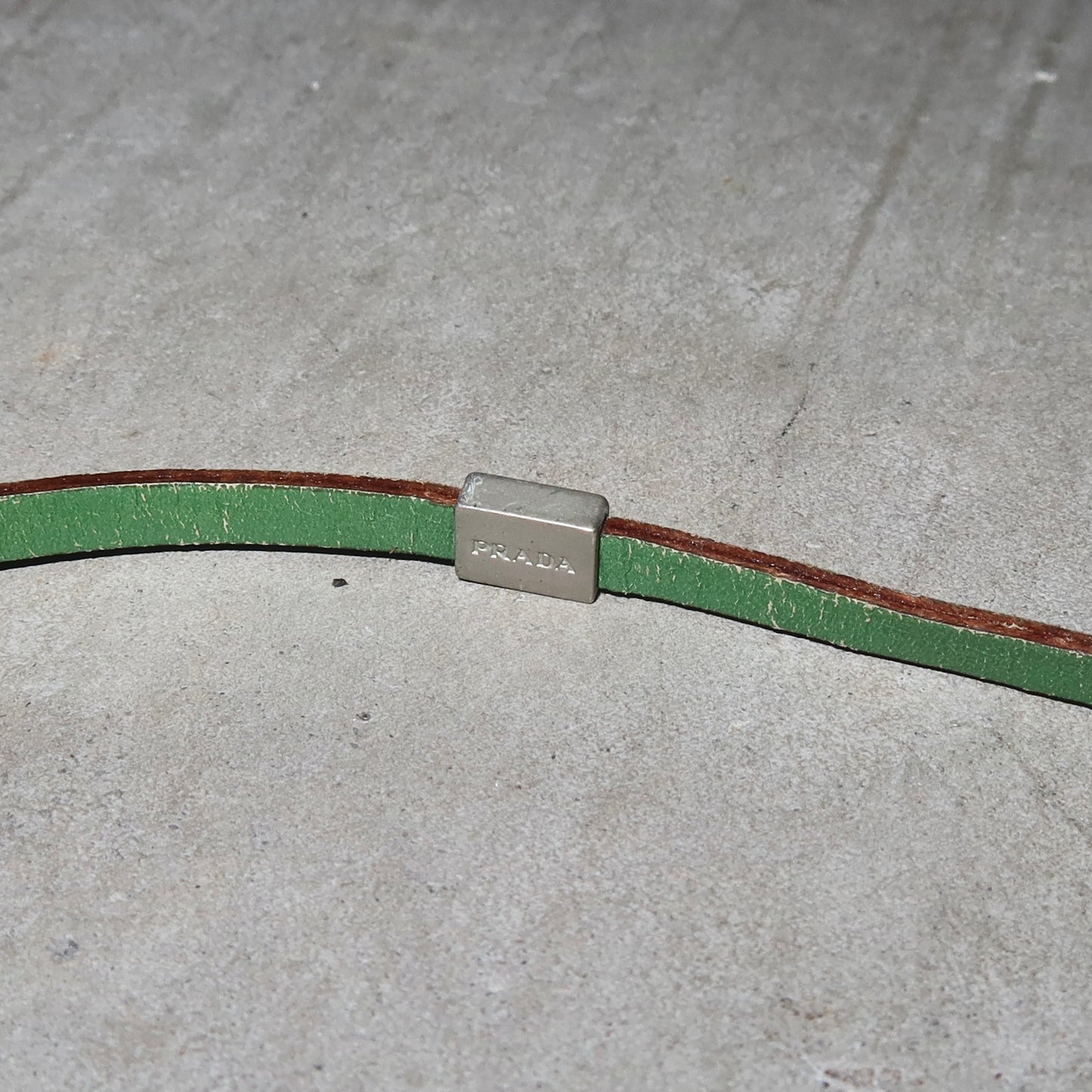 Prada AW1999 Leather Leaf Necklace