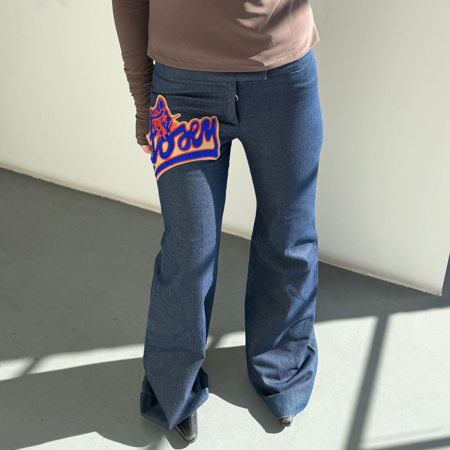 Chloé Rare AW2001 ‘Foxy’ Patch Flared Jeans