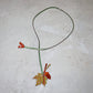 Prada AW1999 Leather Leaf Necklace