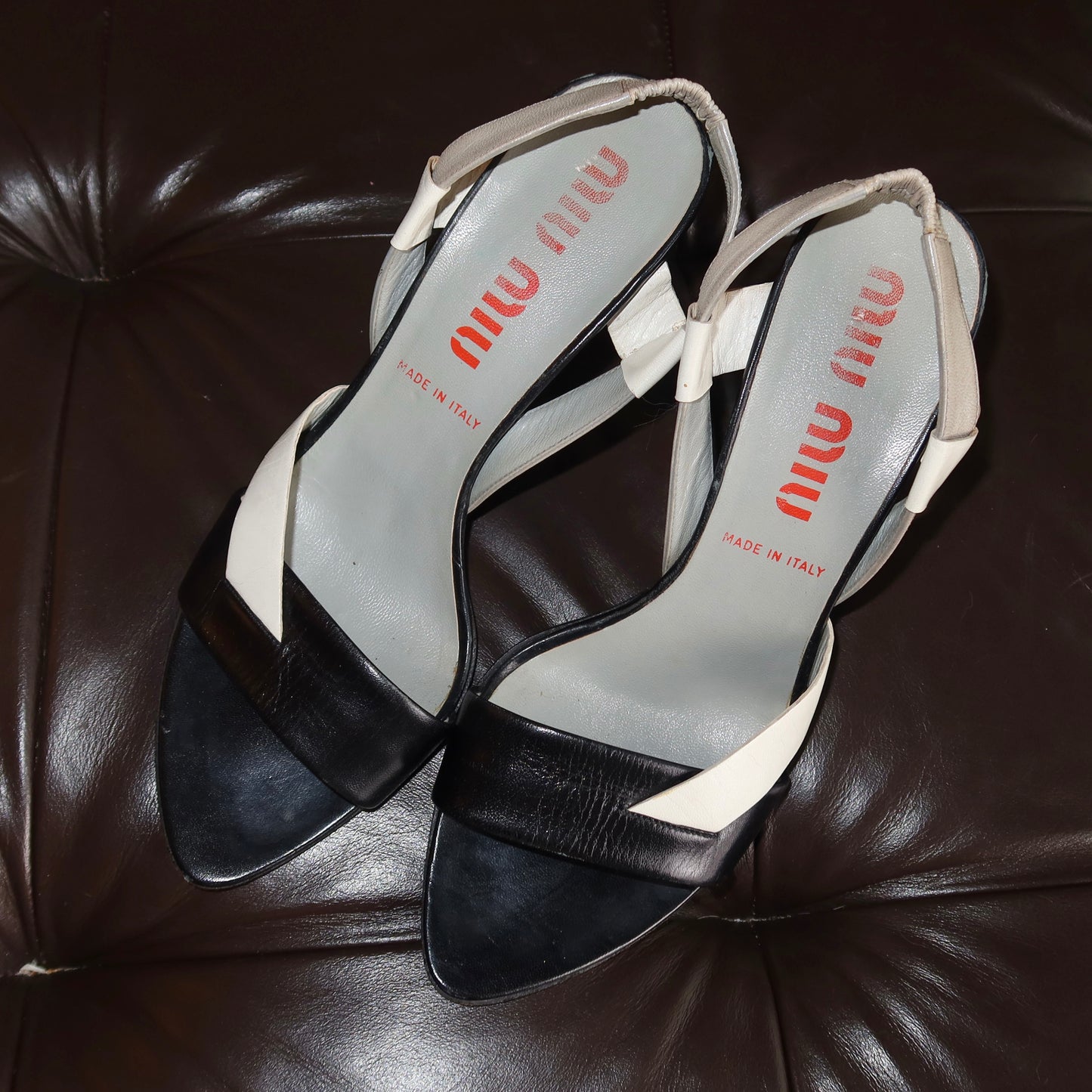 Miu Miu SS2001 Colour Block Heels (37.5)