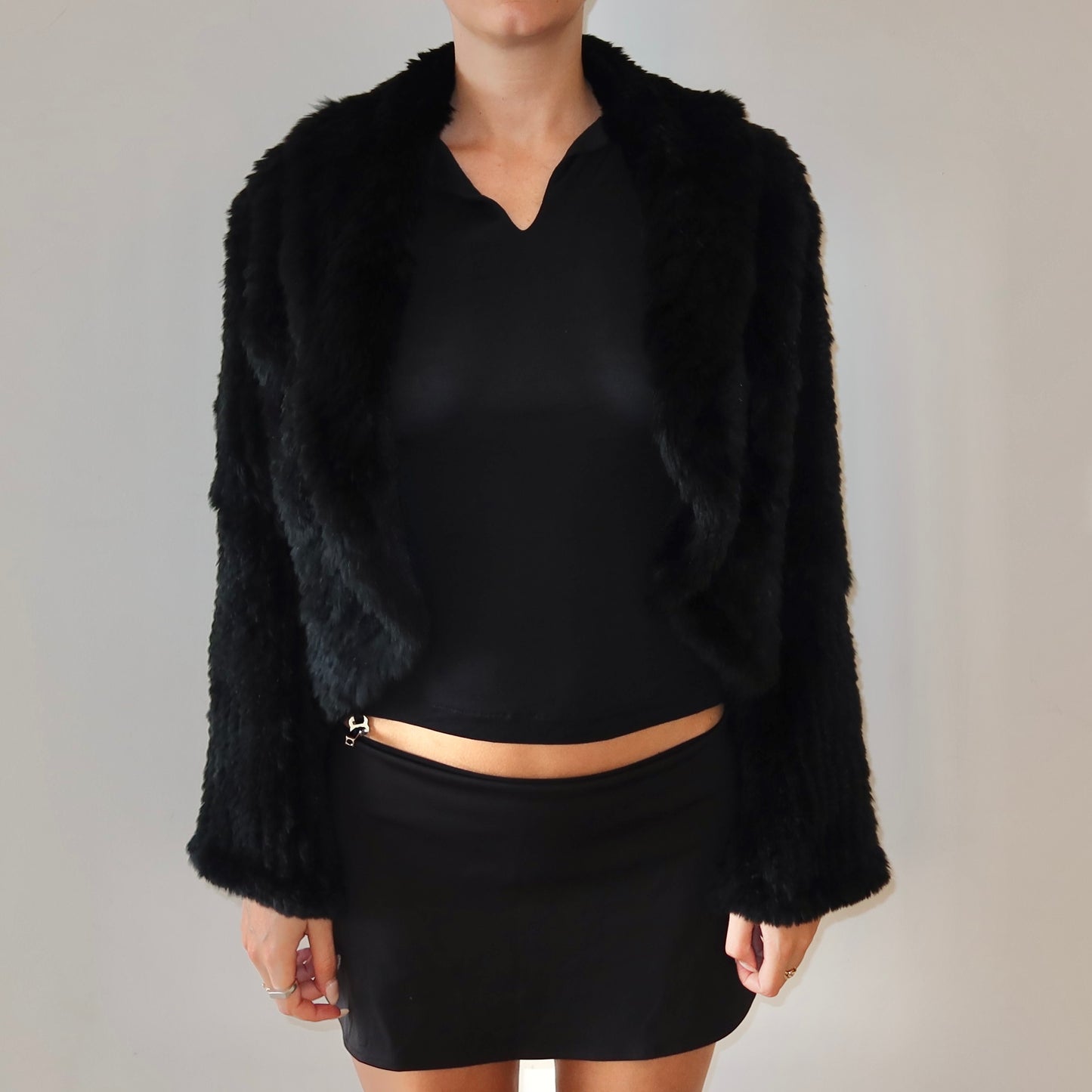 Vintage Rabbit Fur Cardigan