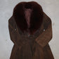 Vintage Brown Suede Trench