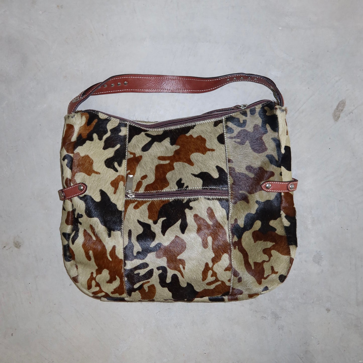 Vintage Italian Cowhide Camouflage Bag