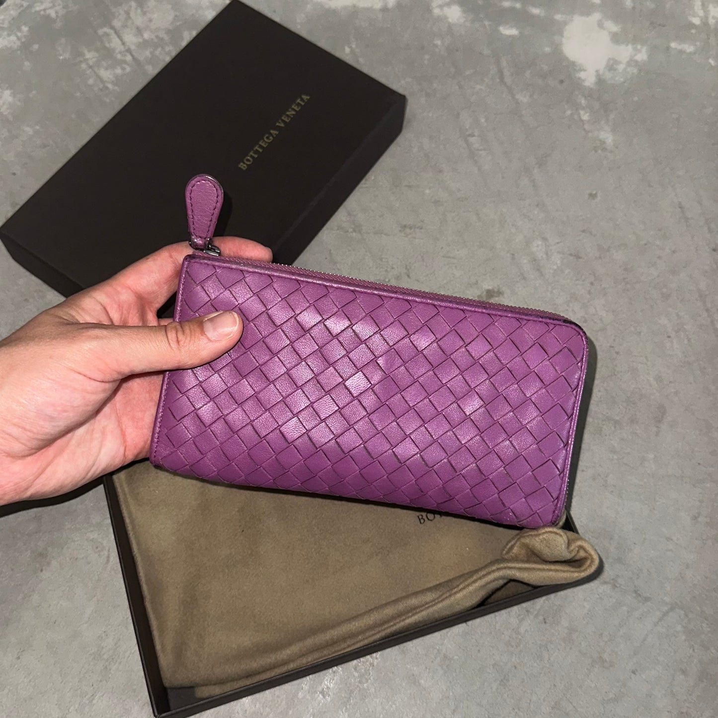 Bottega Veneta Purple Long Wallet