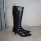 Miu Miu Black Leather Boots (38)