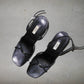 Prada Black Leather Buckle Heels (40)