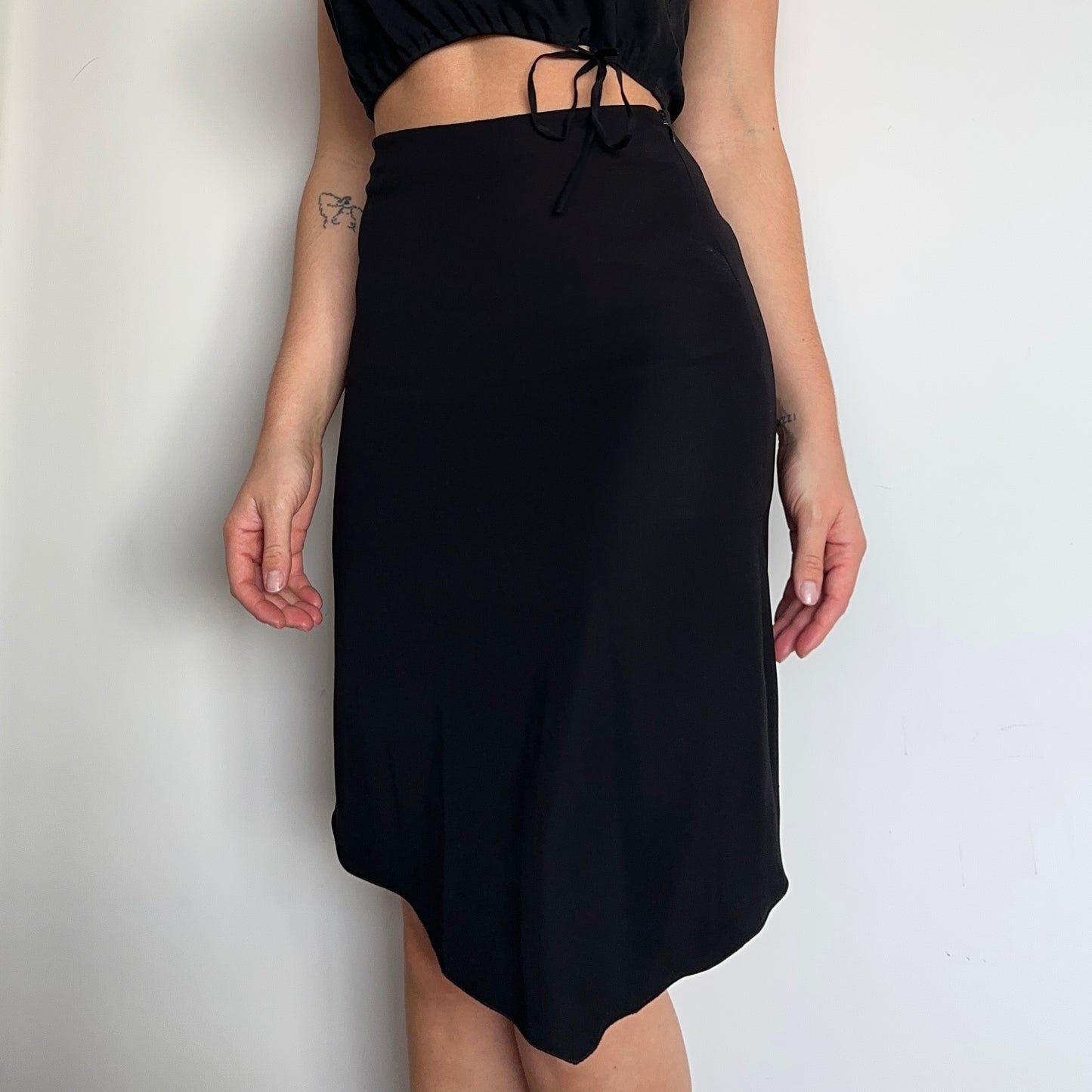 Blumarine Black Asymmetric Hem Skirt