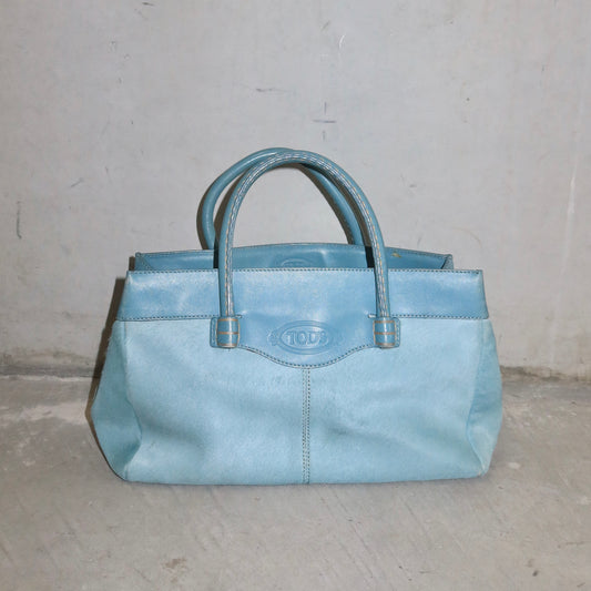 Tod’s Blue Cowhide Bag