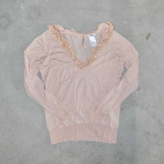 Chloé SS2005 Ruffle V Neck