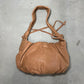 Vintage Brown Leather Bag with Horn Detail