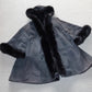 Bruno Magli Shearling Cape Coat