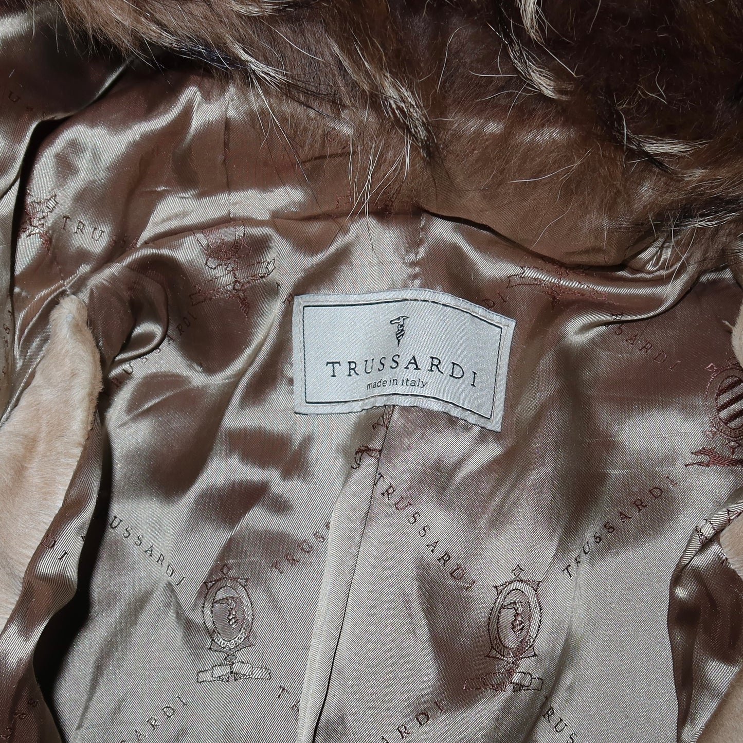 Trussardi AW2000 Cowhide and Fox Fur Coat
