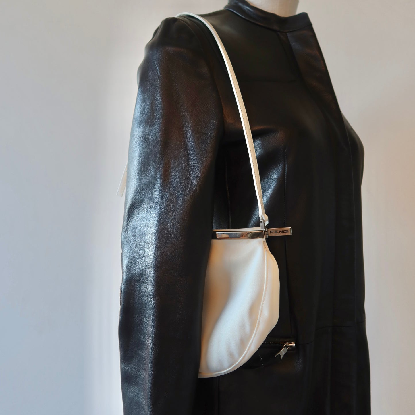 Fendi White Shoulder Bag