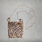 Cuffz Mini Cowhide Zebra Print Crossbody