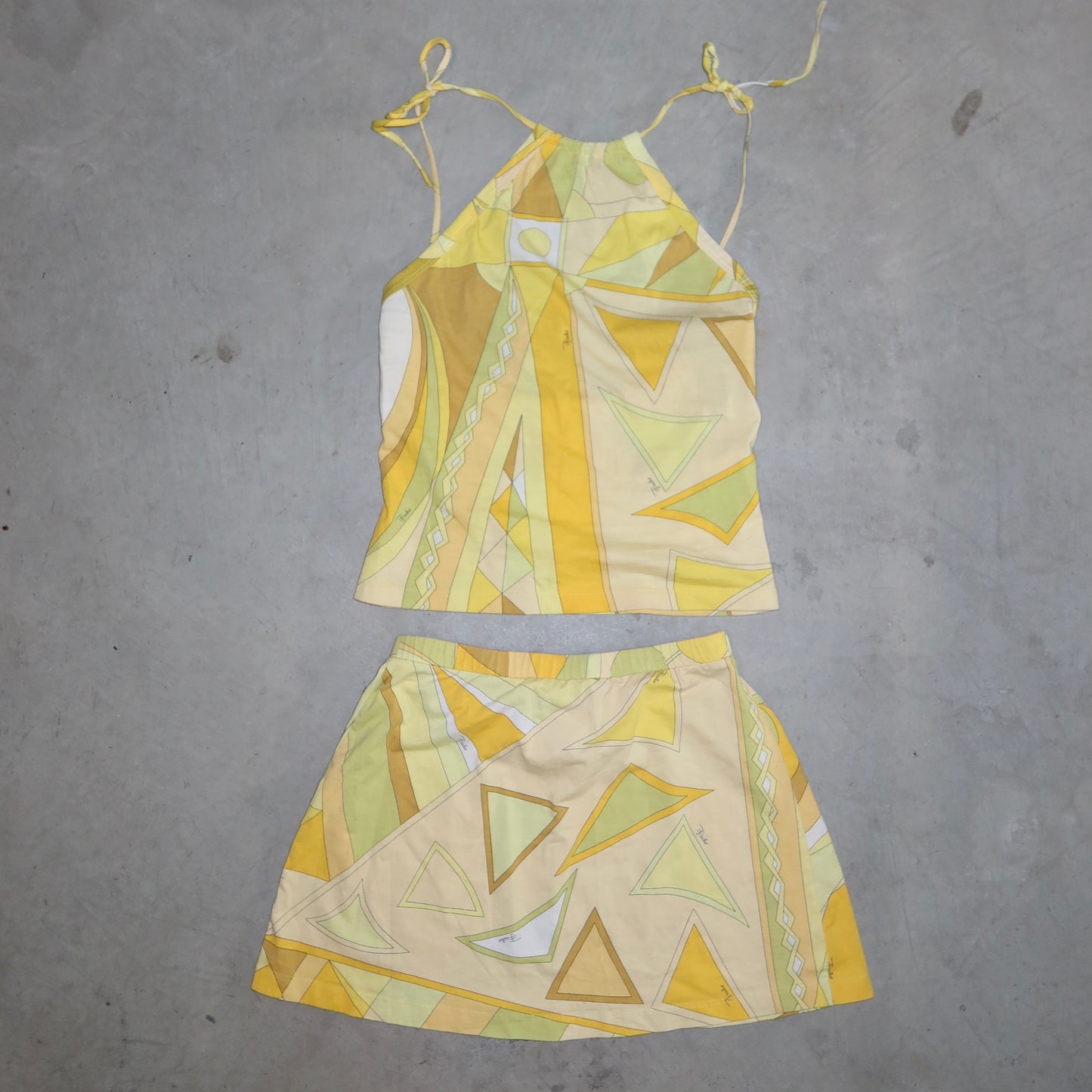 Emilio Pucci Yellow Printed Set