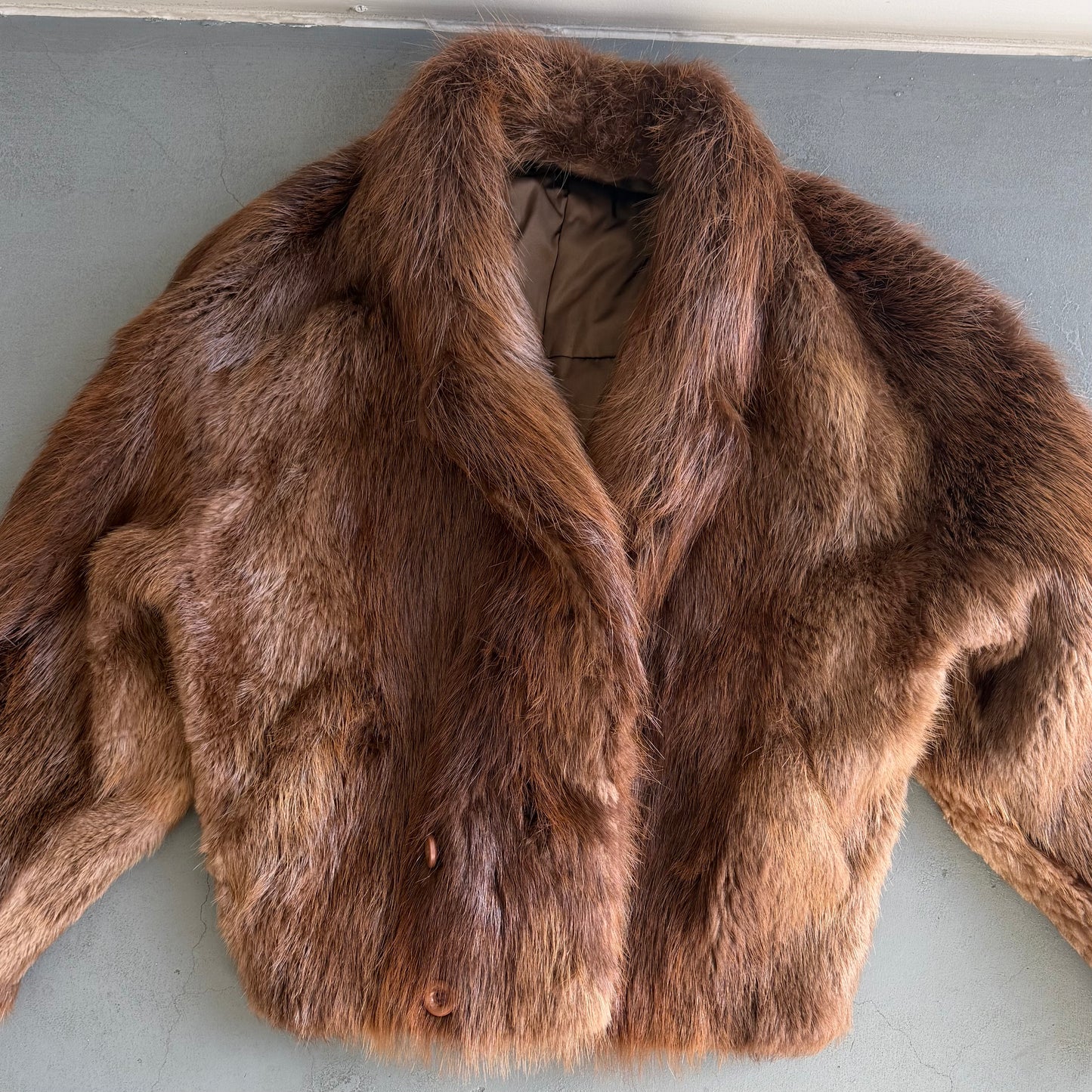 Vintage Men’s Beaver Fur Bomber