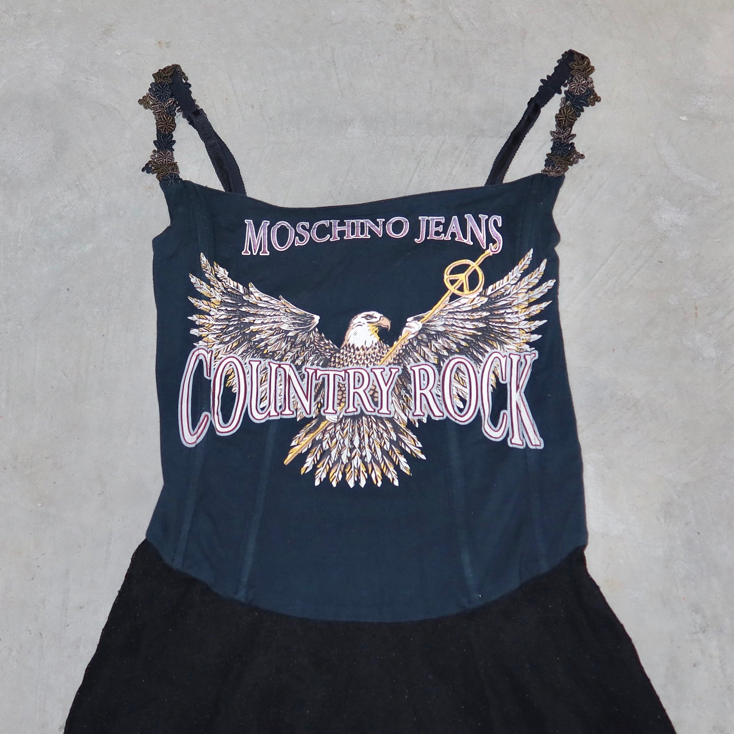 Moschino ‘Country Rock’ Corset Tulle Dress