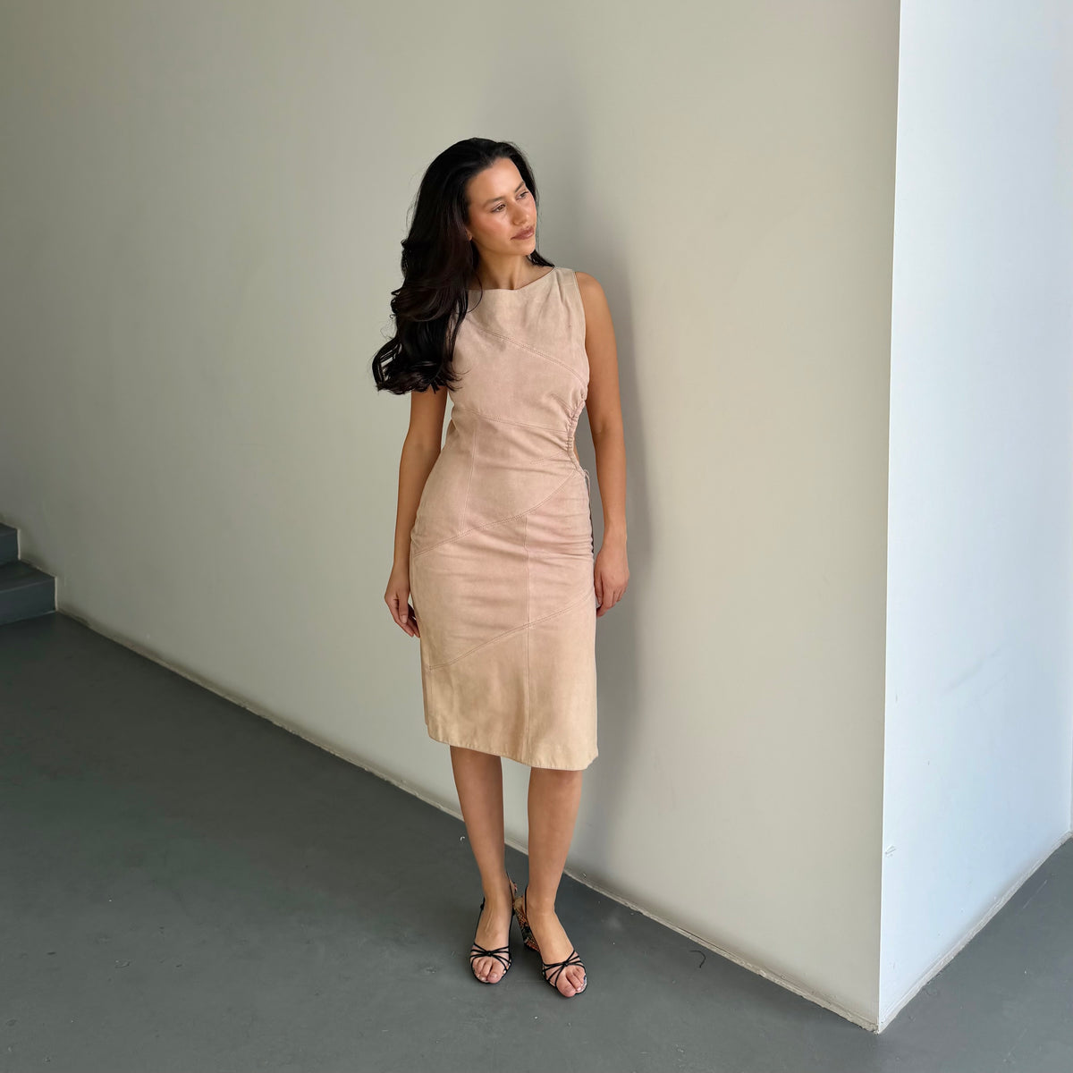 Valentino Suede Cut Out Dress