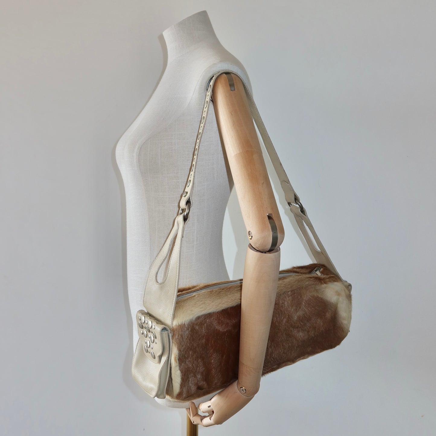 Sonia Rykiel Cowhide Domino Studded Bag