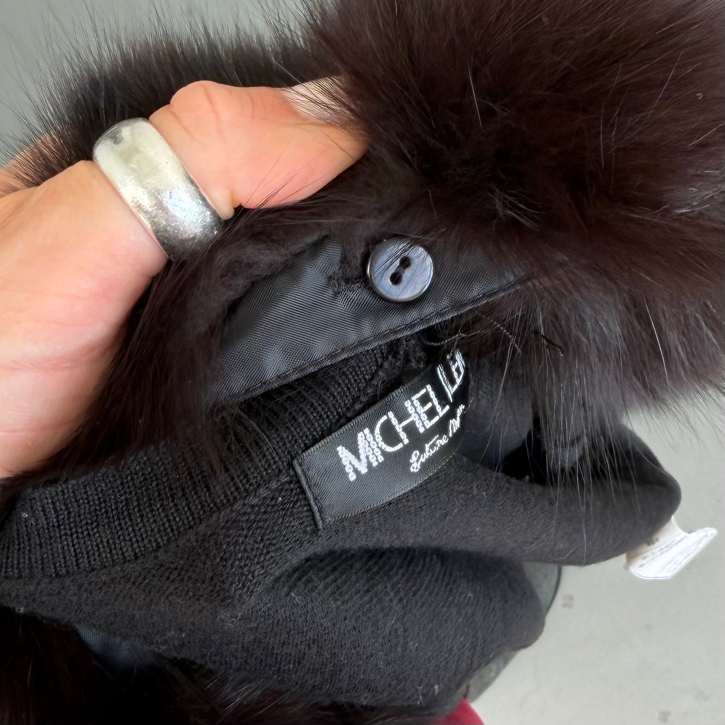 Michael Klein Real Fur Trim Bolero