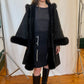 Bruno Magli Shearling Cape Coat