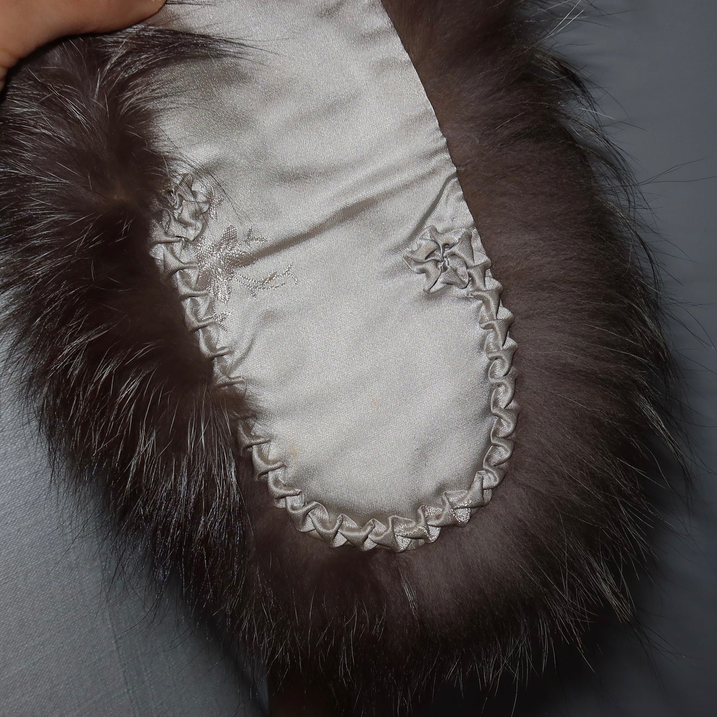 Vintage Silver Fox Fur Collar