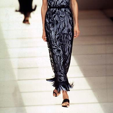 Emporio Armani SS1997 Floral Fringe Dress